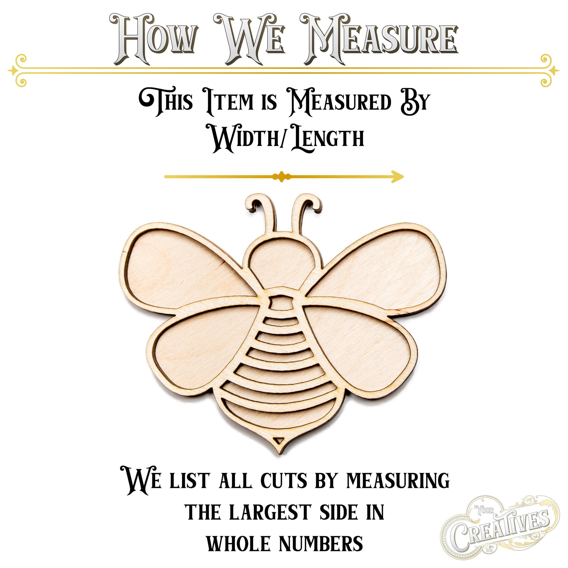 Cute Bee Layered Wood Cutout - Laser Cut Unfinished Craft Shape - Multiple Sizes