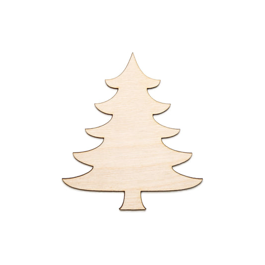 Pine Tree Blank Wood Cutout - Laser Cut Unfinished Craft Shape - Multiple Sizes