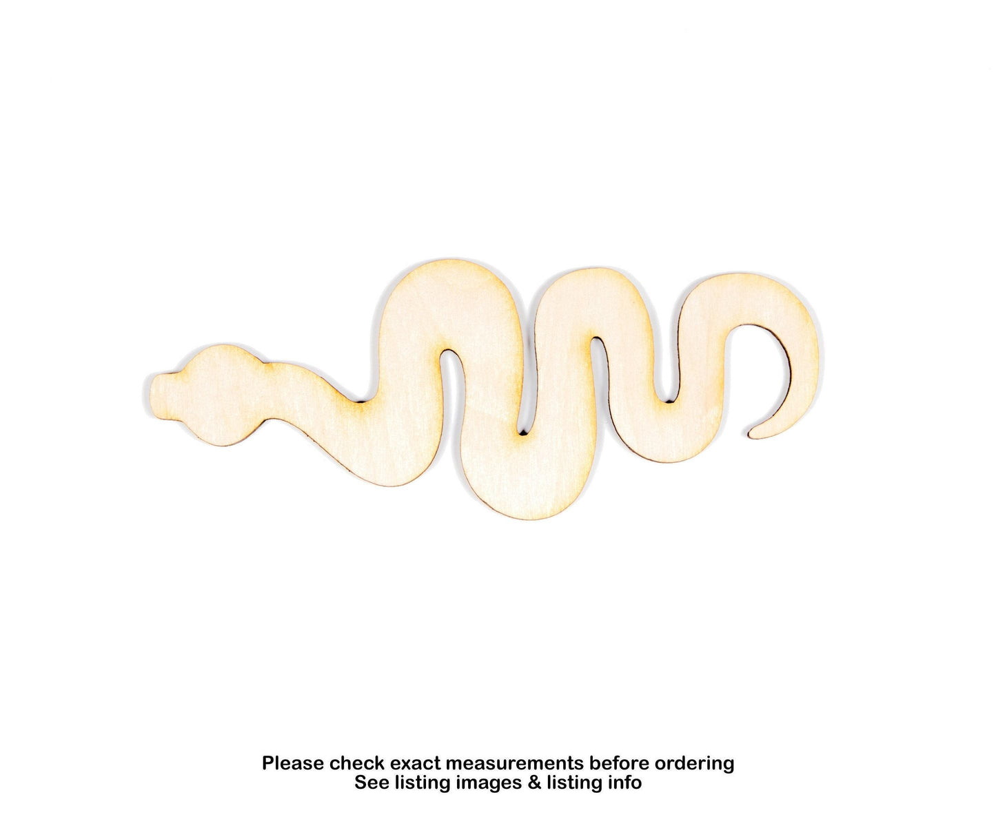 Slithering Snake Wood Cutout - Laser Cut Unfinished Craft Shape - Multiple Sizes