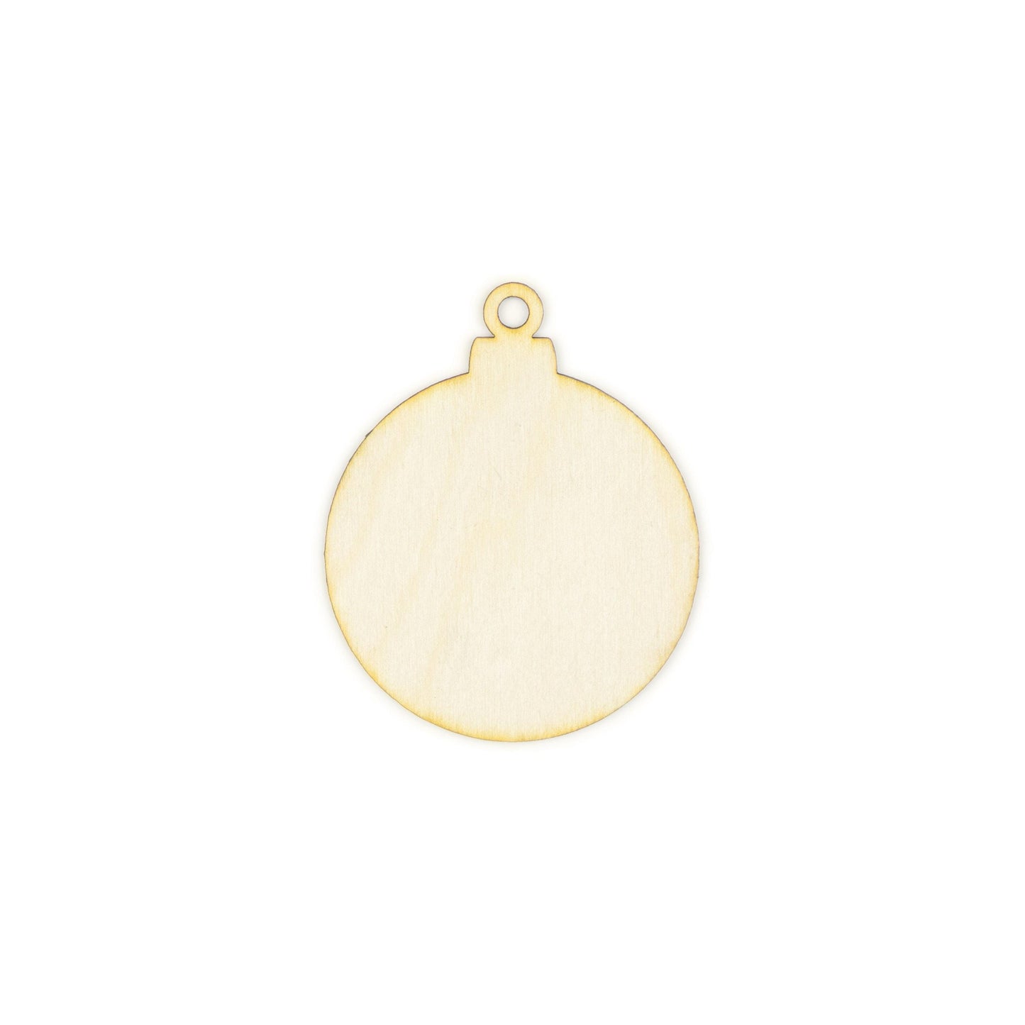 Round Ornament Blank Wood Ornament - Laser Cut Unfinished Holiday Craft Shape