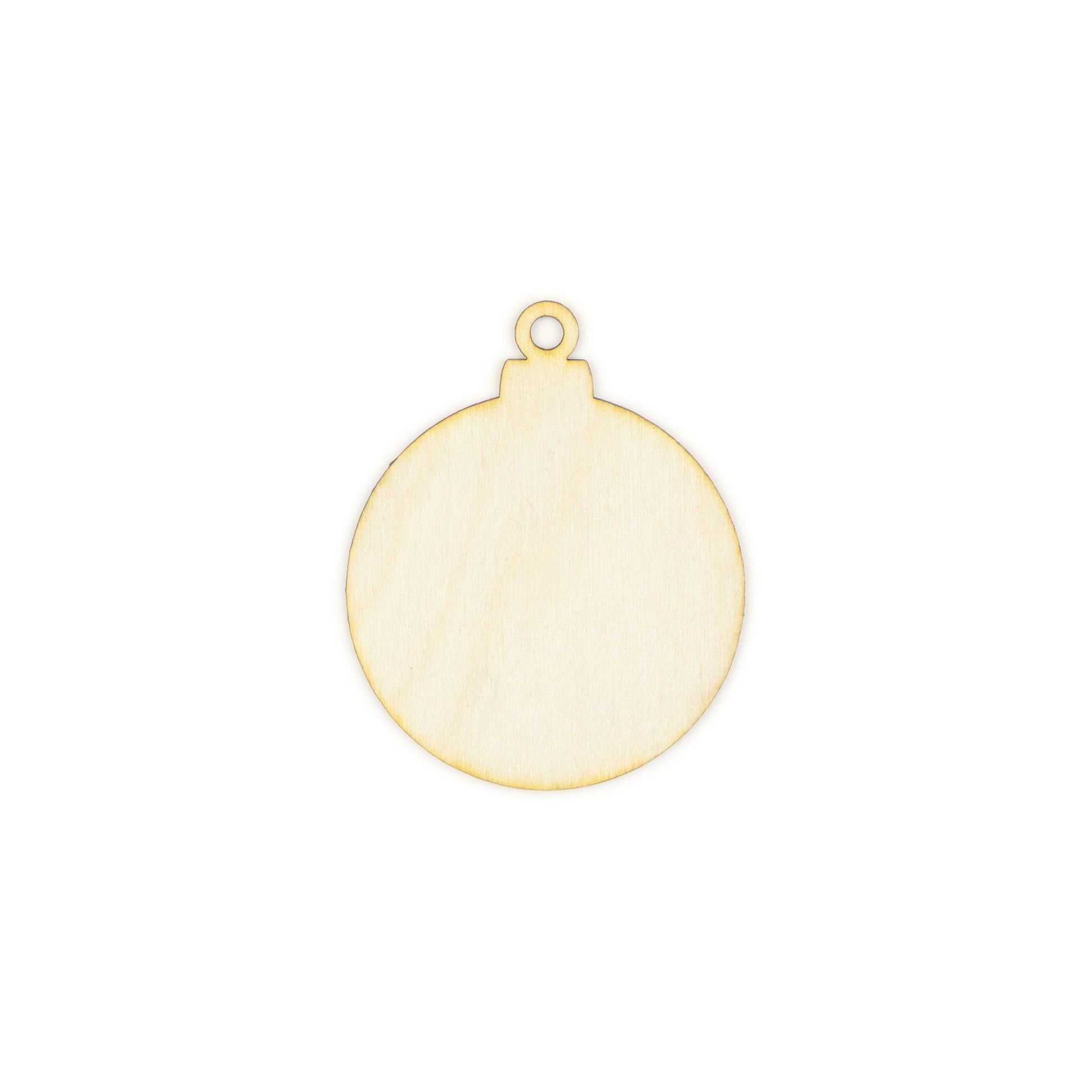 Round Ornament Blank Wood Ornament - Laser Cut Unfinished Holiday Craft Shape