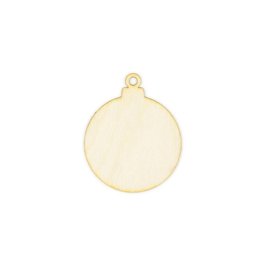Round Ornament Blank Wood Ornament - Laser Cut Unfinished Holiday Craft Shape