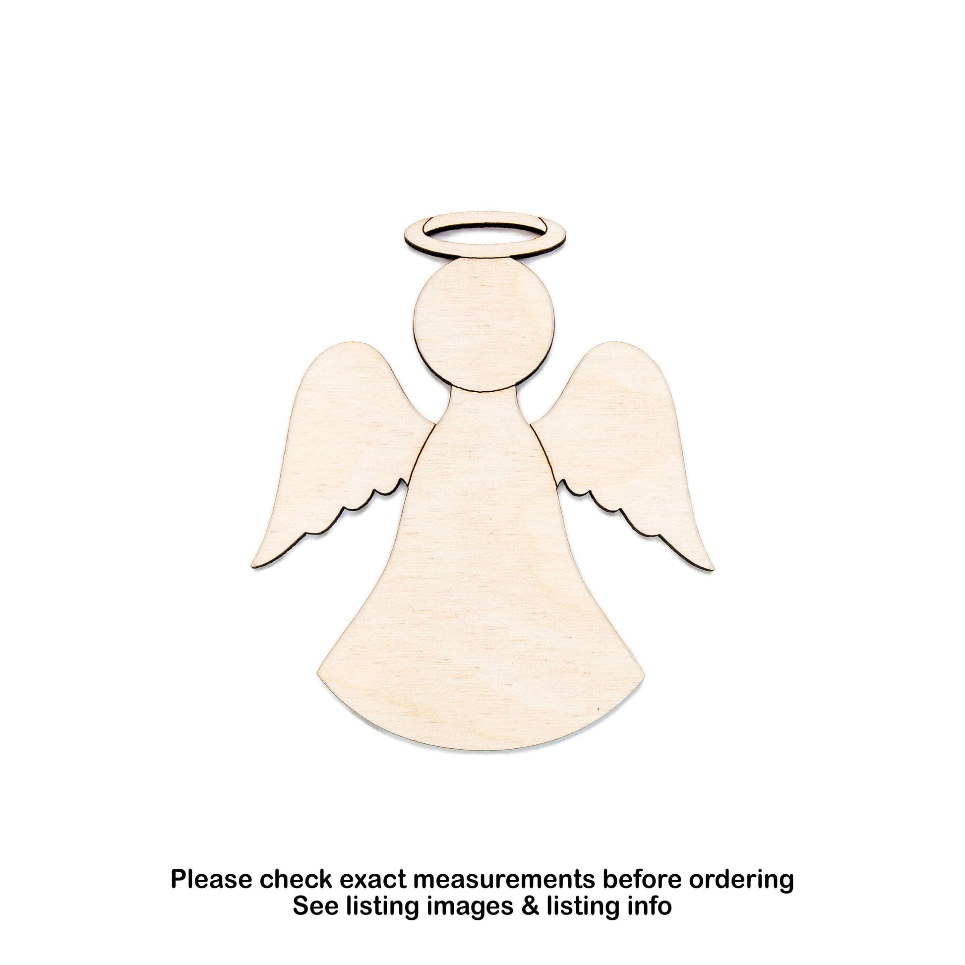 Angel Halo Wood Cutout - Laser Cut Unfinished Craft Shape - Multiple Sizes