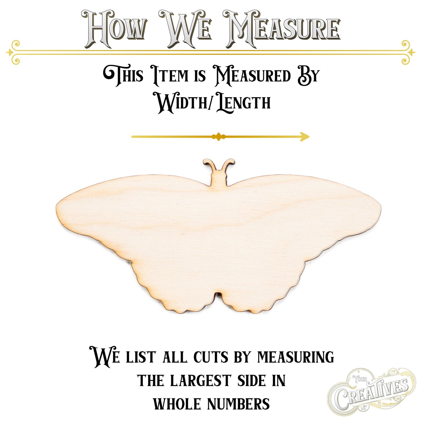 Butterfly Monarch Blank Wood Cutout - Laser Cut Unfinished Craft Shape - Multiple Sizes