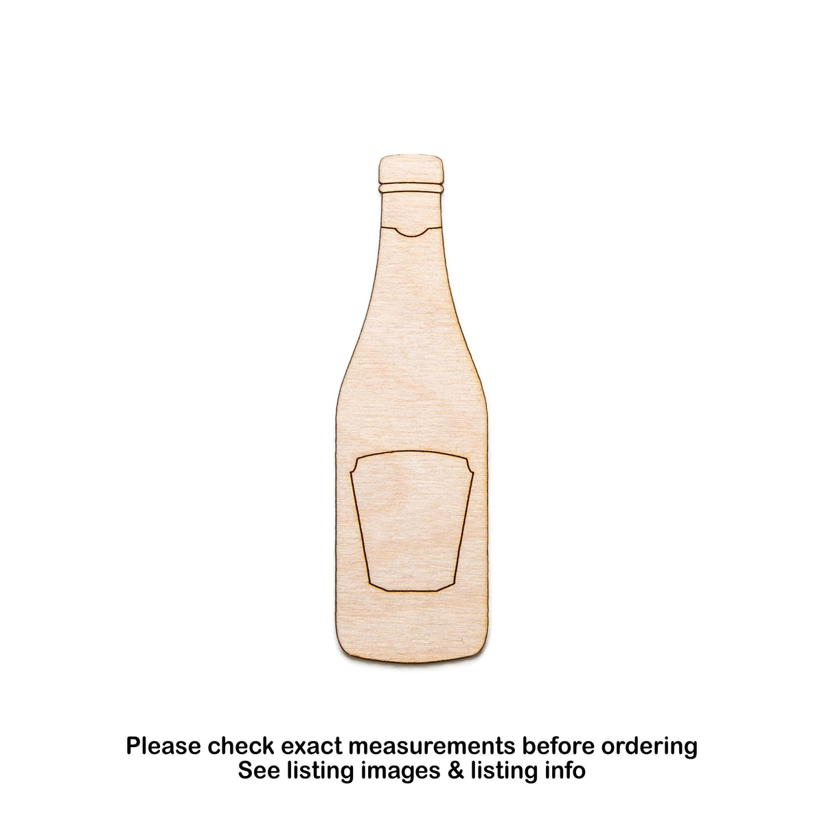 Ketchup Bottle Wood Cutout - Laser Cut Unfinished Craft Shape - Multiple Sizes