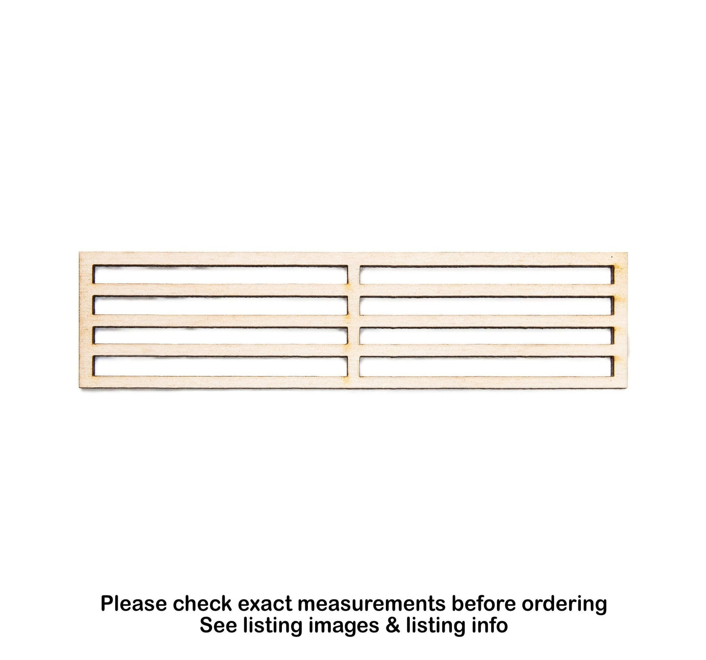 Music Staff Straight Wood Cutout - Laser Cut Unfinished Craft Shape - Multiple Sizes