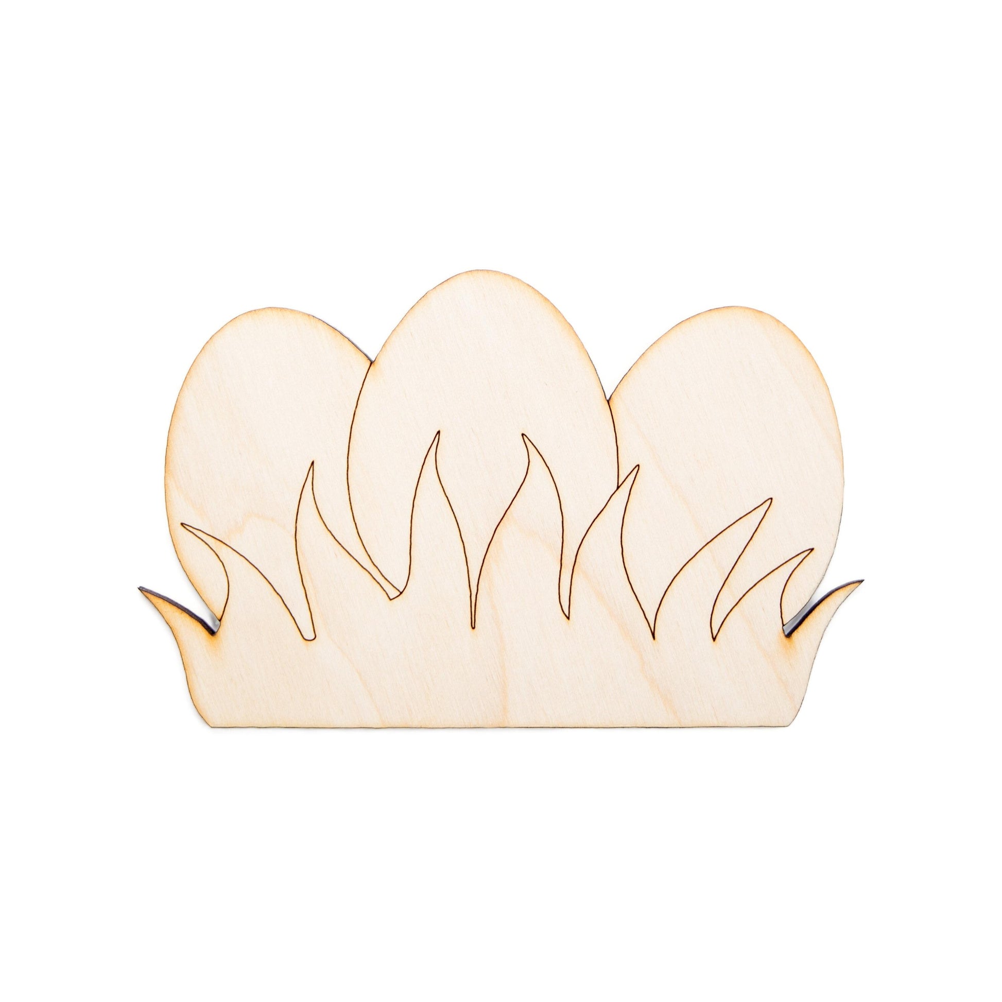 Eggs On Grass Blank Wood Cutout - Laser Cut Unfinished Craft Shape - Multiple Sizes