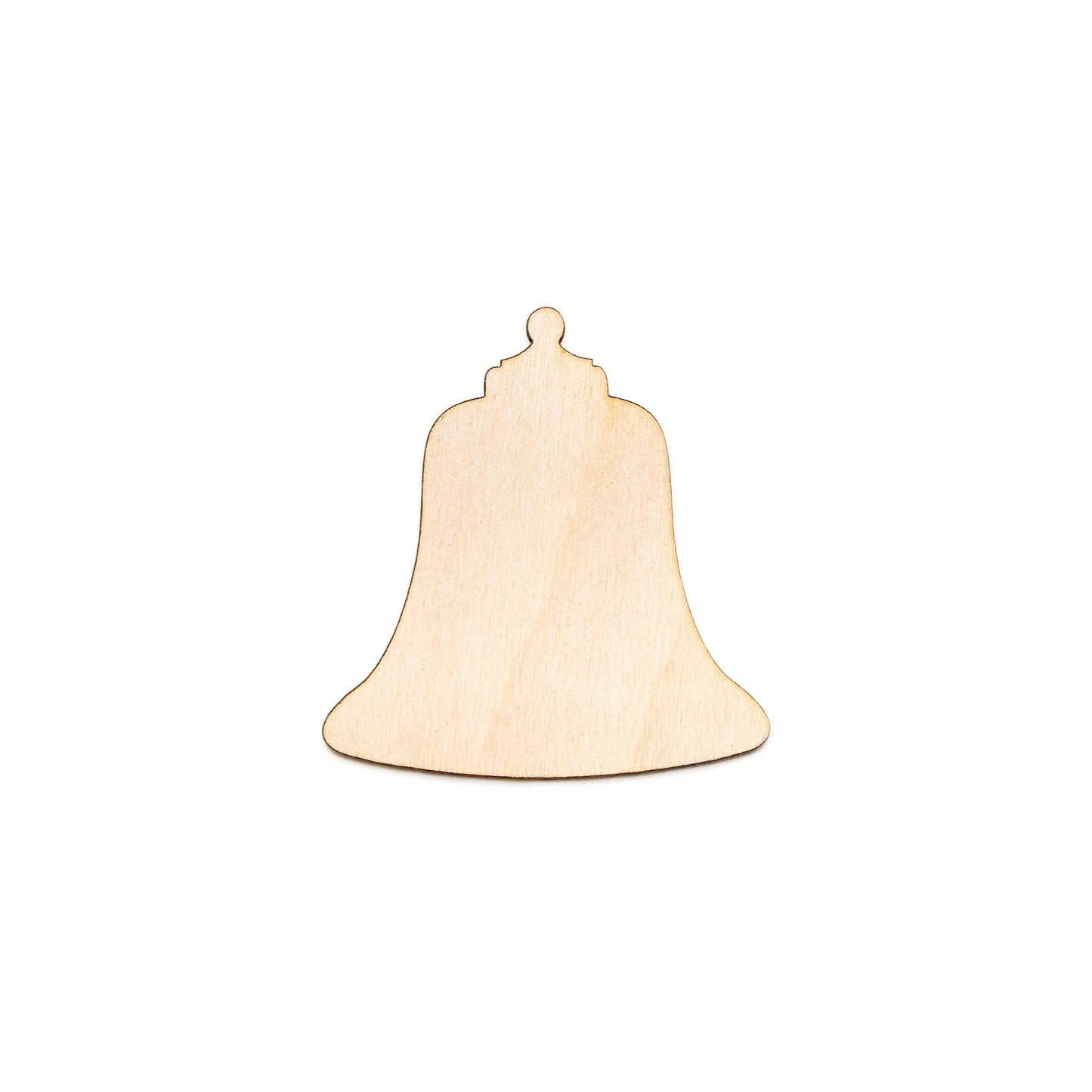 Bell Blank Wood Cutout - Laser Cut Unfinished Craft Shape - Multiple Sizes