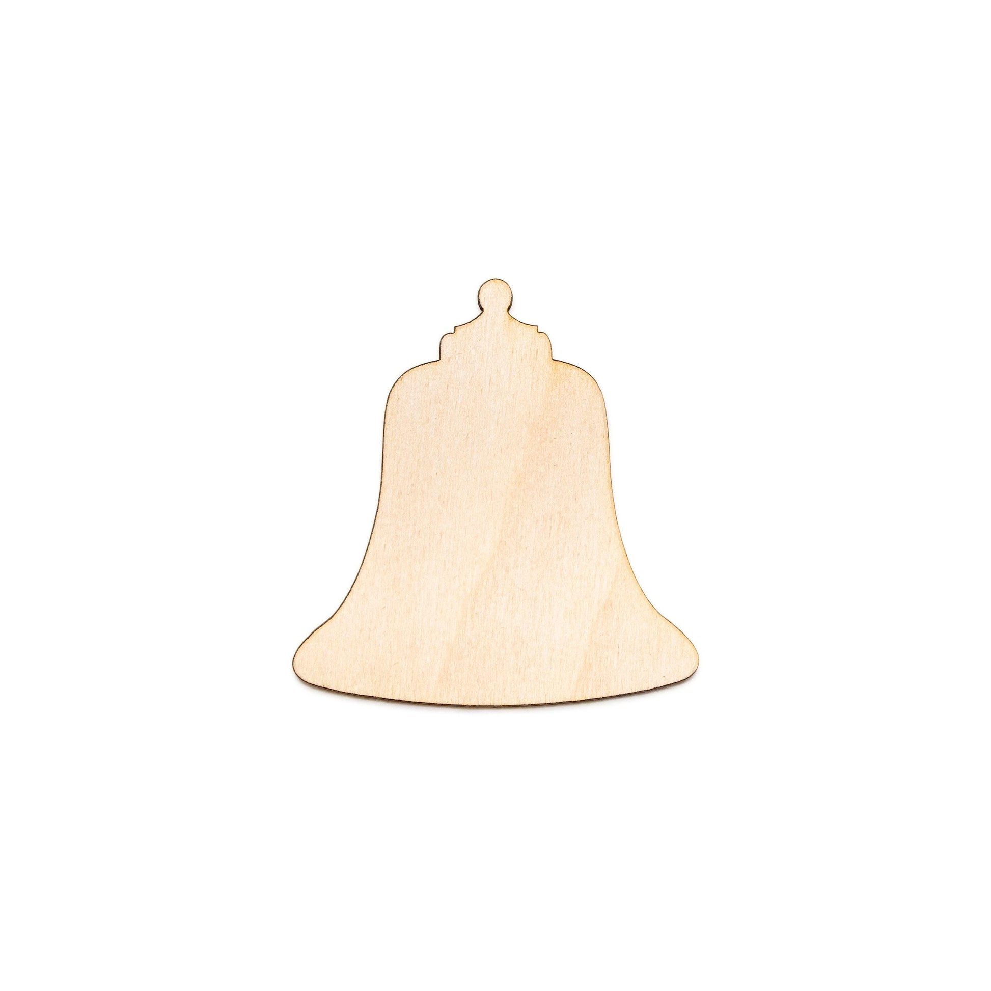 Bell Blank Wood Cutout - Laser Cut Unfinished Craft Shape - Multiple Sizes