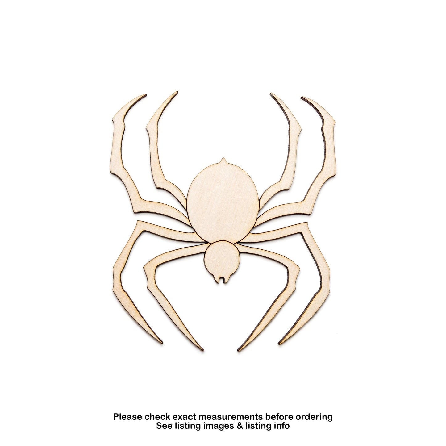 Wicked Spider Wood Cutout - Laser Cut Unfinished Craft Shape - Multiple Sizes