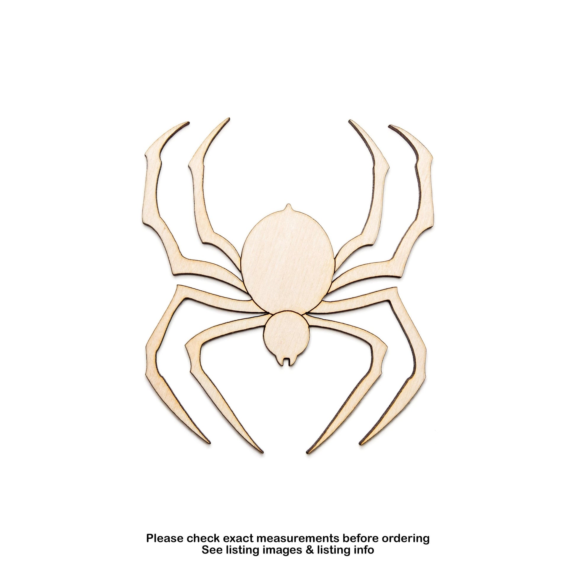Wicked Spider Wood Cutout - Laser Cut Unfinished Craft Shape - Multiple Sizes