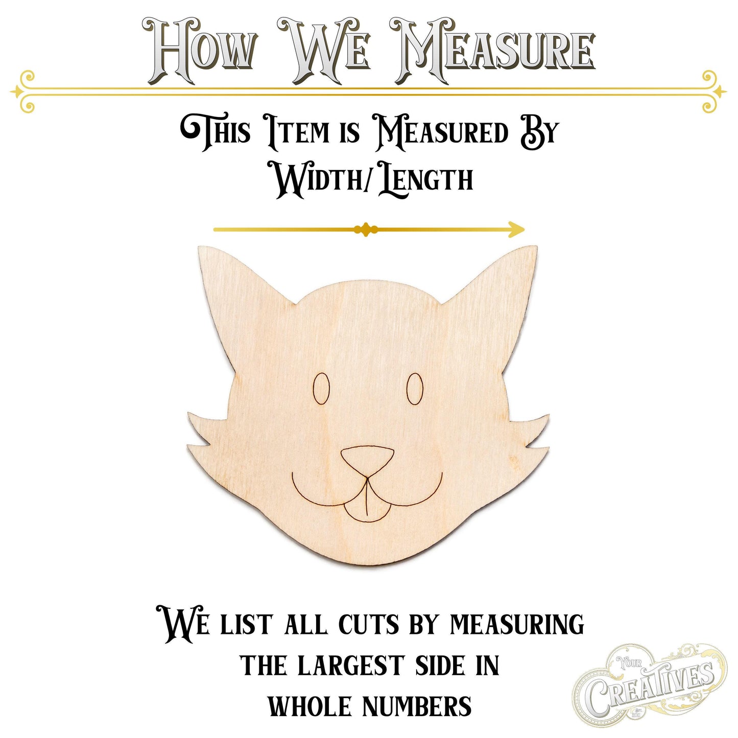 Cute Puppy Head Detailed Wood Cutout - Laser Cut Unfinished Craft Shape - Multiple Sizes