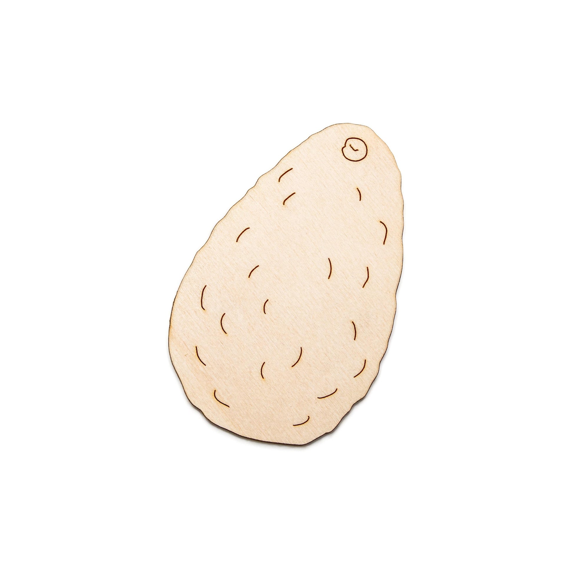 Avocado With Detailed Wood Cutout - Laser Cut Unfinished Craft Shape - Multiple Sizes