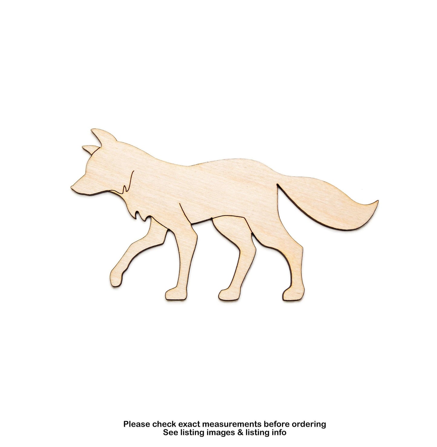 Fox Trot Wood Cutout - Laser Cut Unfinished Craft Shape - Multiple Sizes