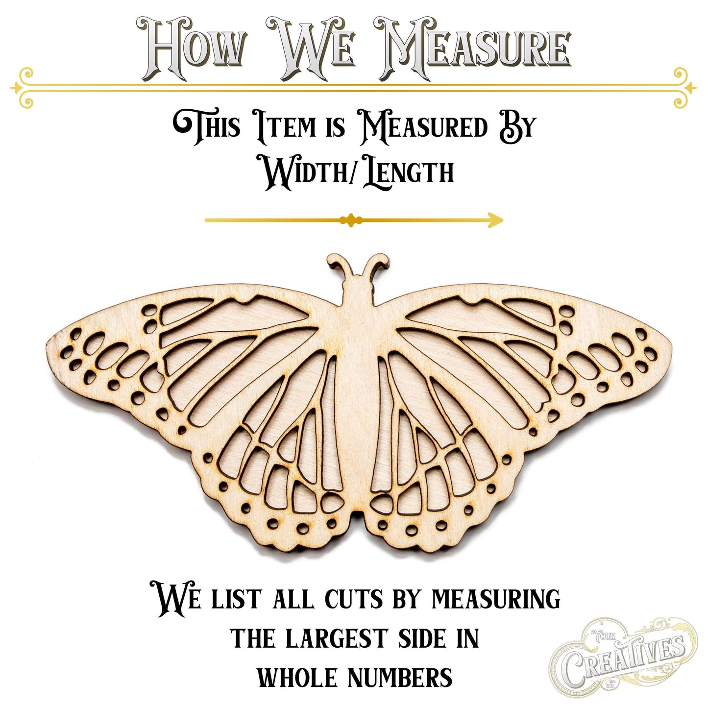 Monarch Butterfly Two Layer Wood Cutout - Laser Cut Unfinished Craft Shape - Multiple Sizes