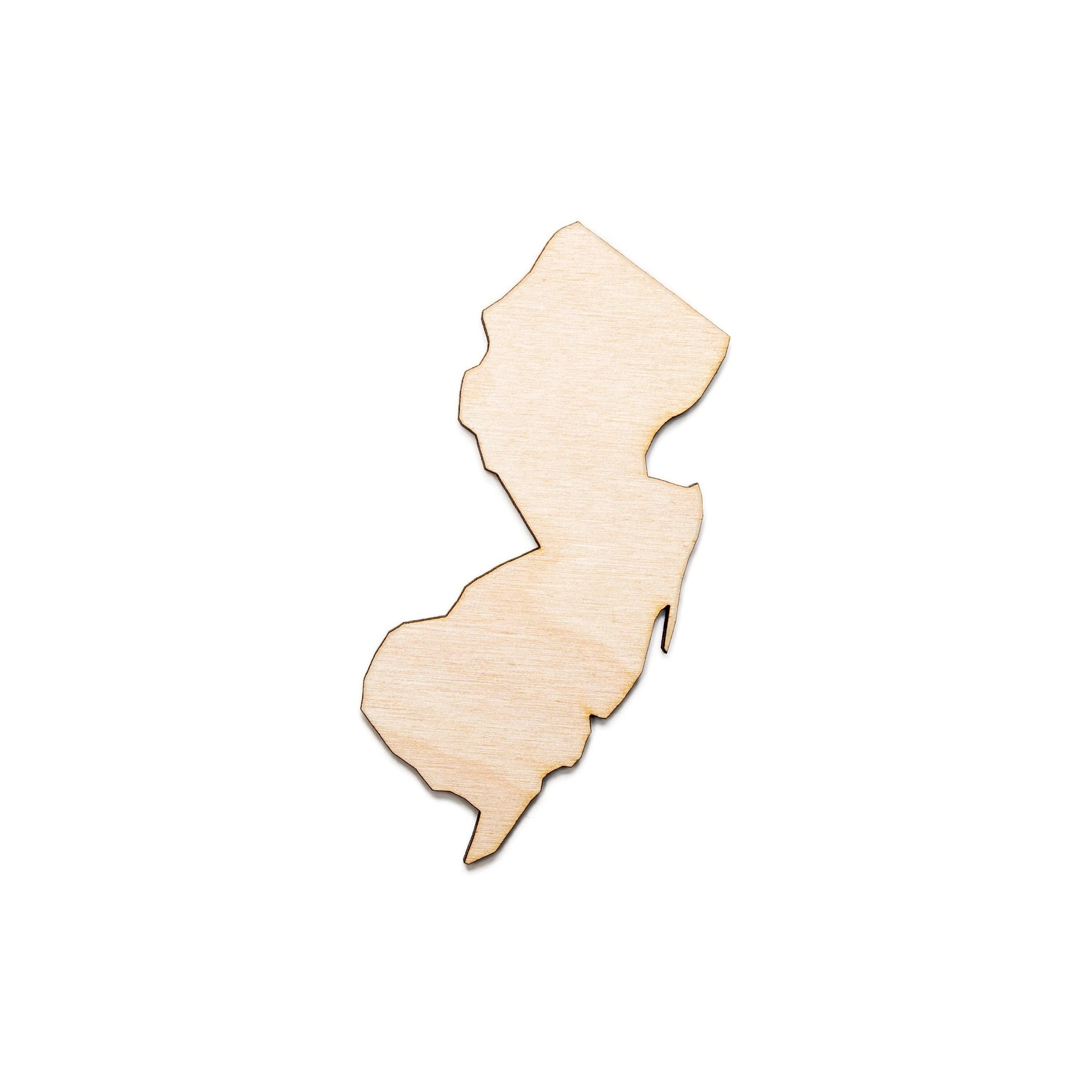 New Jersey State Blank Wood Cutout - Laser Cut Unfinished Craft Shape - Multiple Sizes