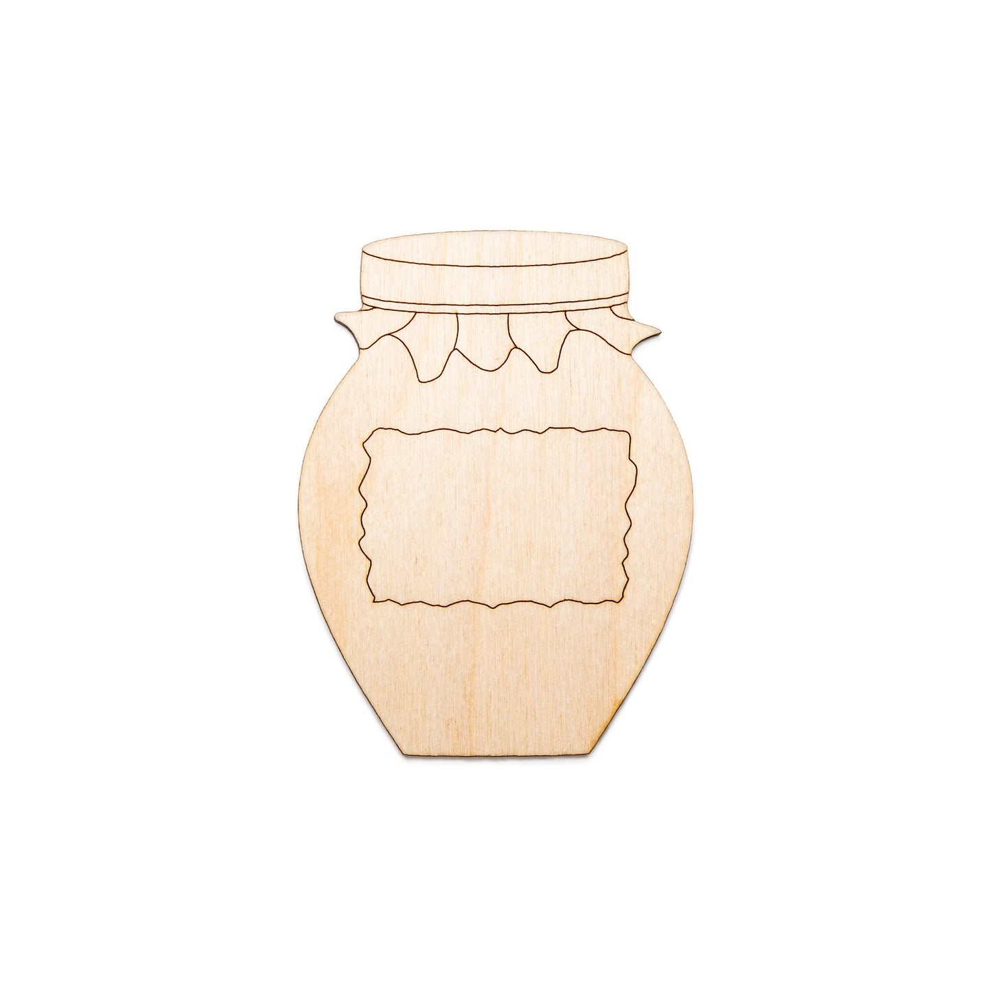 Honey Jar Wood Cutout - Laser Cut Unfinished Craft Shape - Multiple Sizes