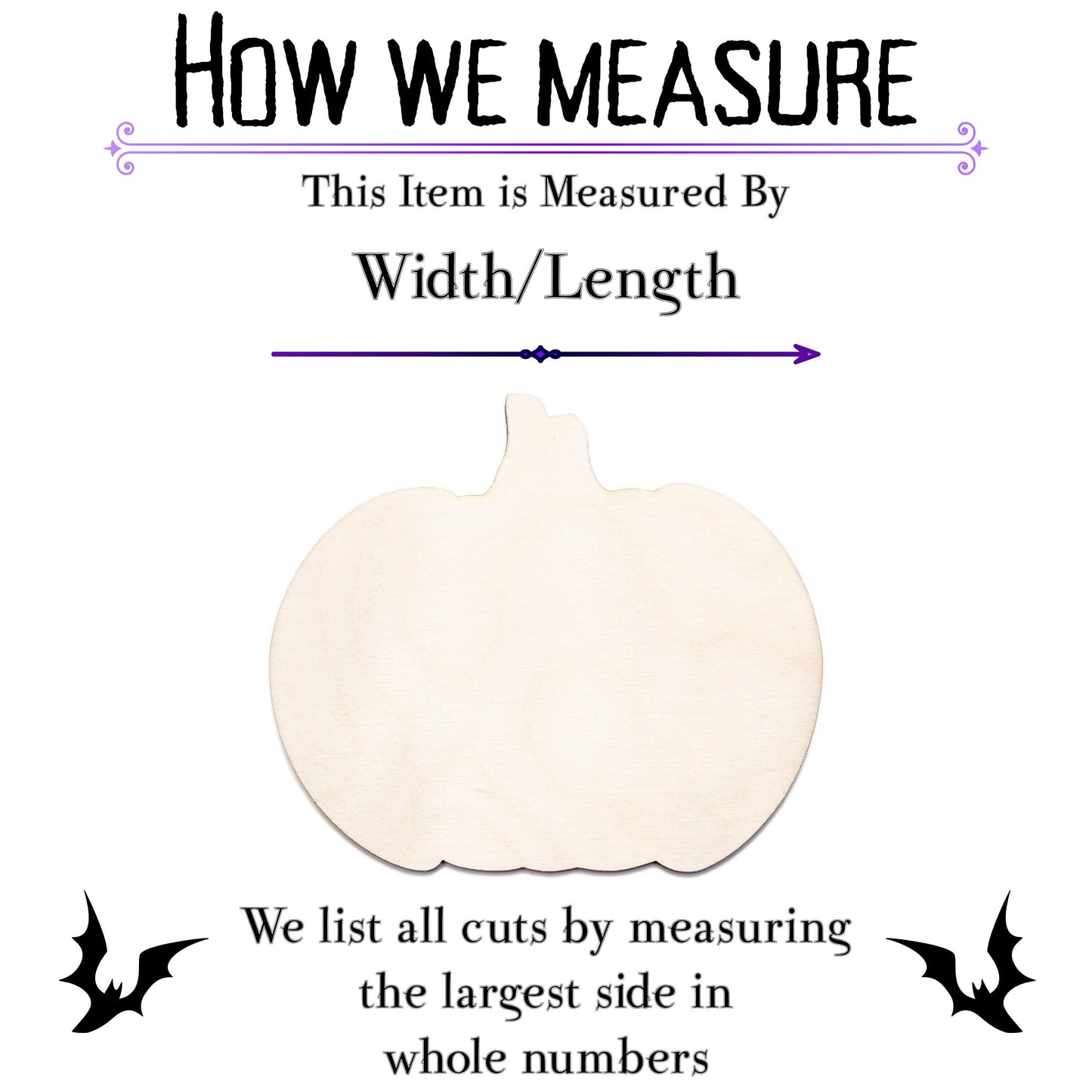 Classic Pumpkin Blank Wood Cutout - Laser Cut Unfinished Craft Shape - Multiple Sizes