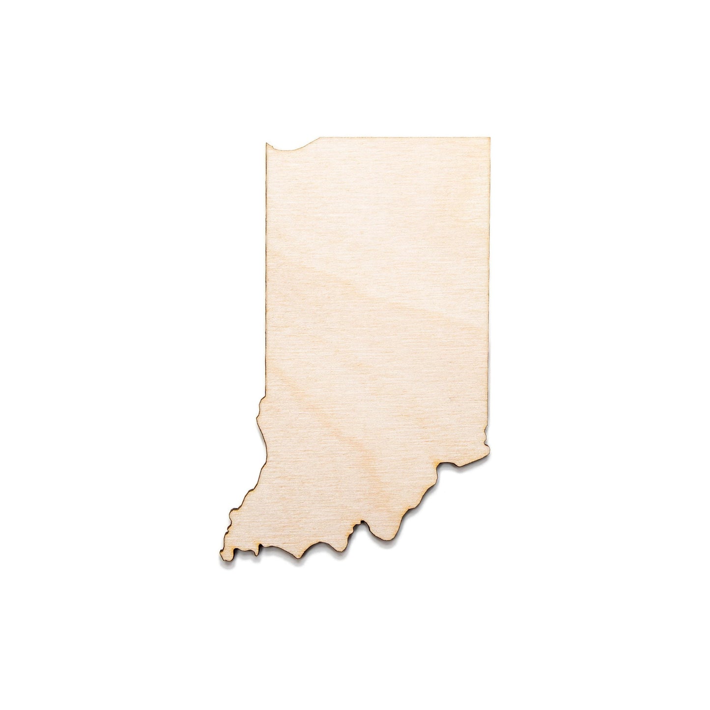 Indiana State Wood Cutout - Laser Cut Unfinished Craft Shape - Multiple Sizes