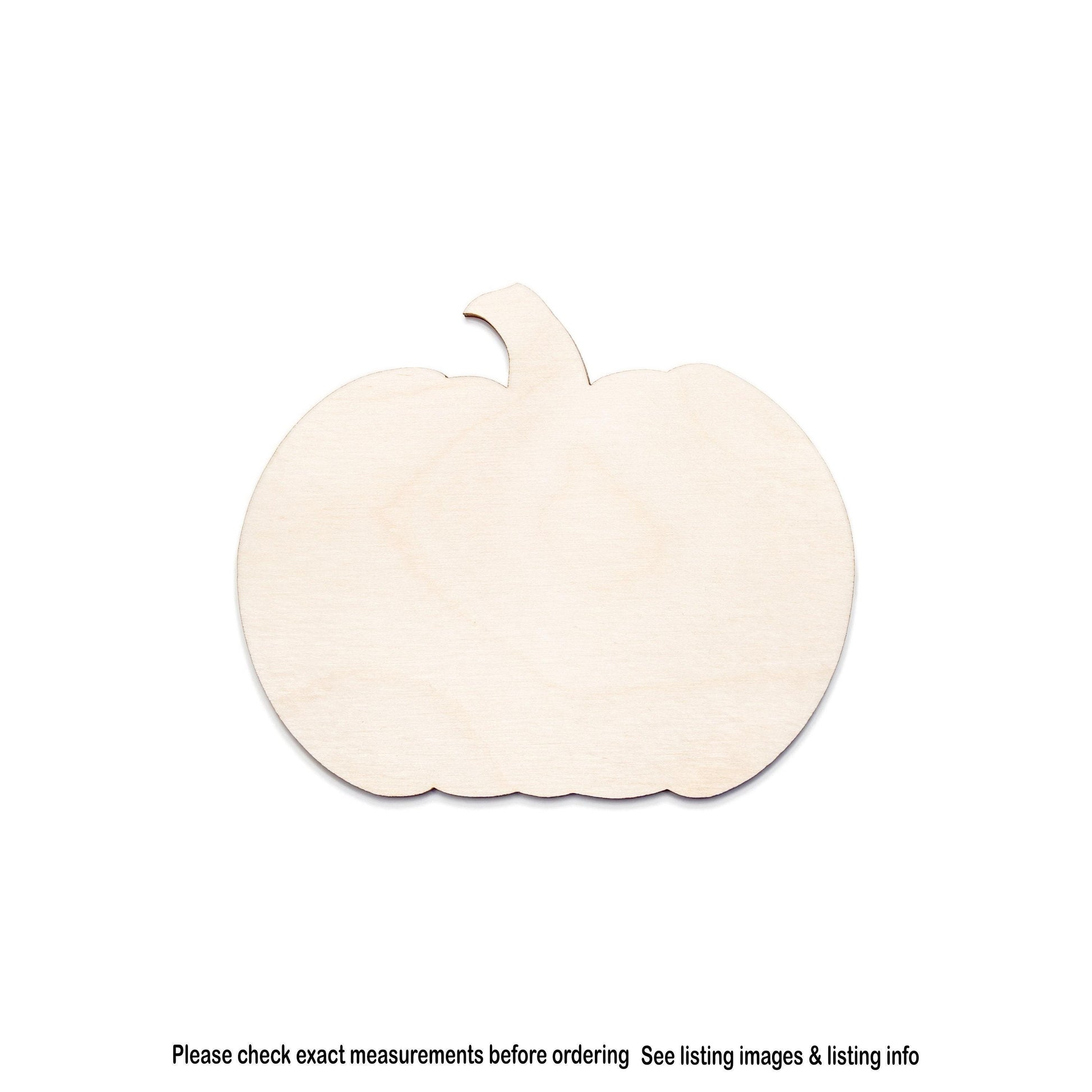 Pumpkin Blank Wood Cutout - Laser Cut Unfinished Craft Shape - Multiple Sizes