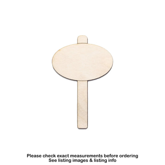 Oval Picket Sign Wood Cutout - Laser Cut Unfinished Craft Shape - Multiple Sizes