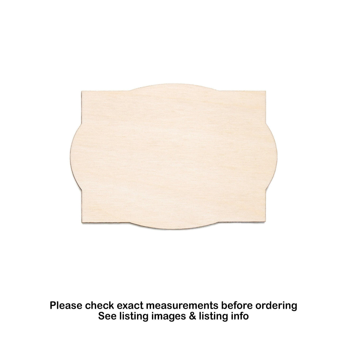 Square Retro Sign Plaque Wood Cutout - Laser Cut Unfinished Craft Shape - Multiple Sizes