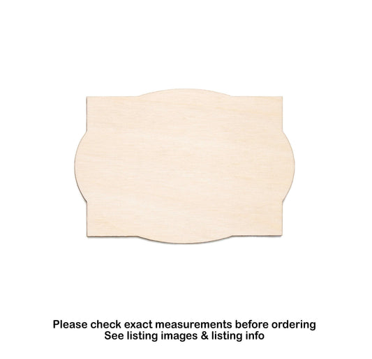 Square Retro Sign Plaque Wood Cutout - Laser Cut Unfinished Craft Shape - Multiple Sizes