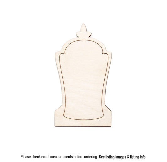 Tombstone Wood Cutout - Laser Cut Unfinished Craft Shape - Multiple Sizes