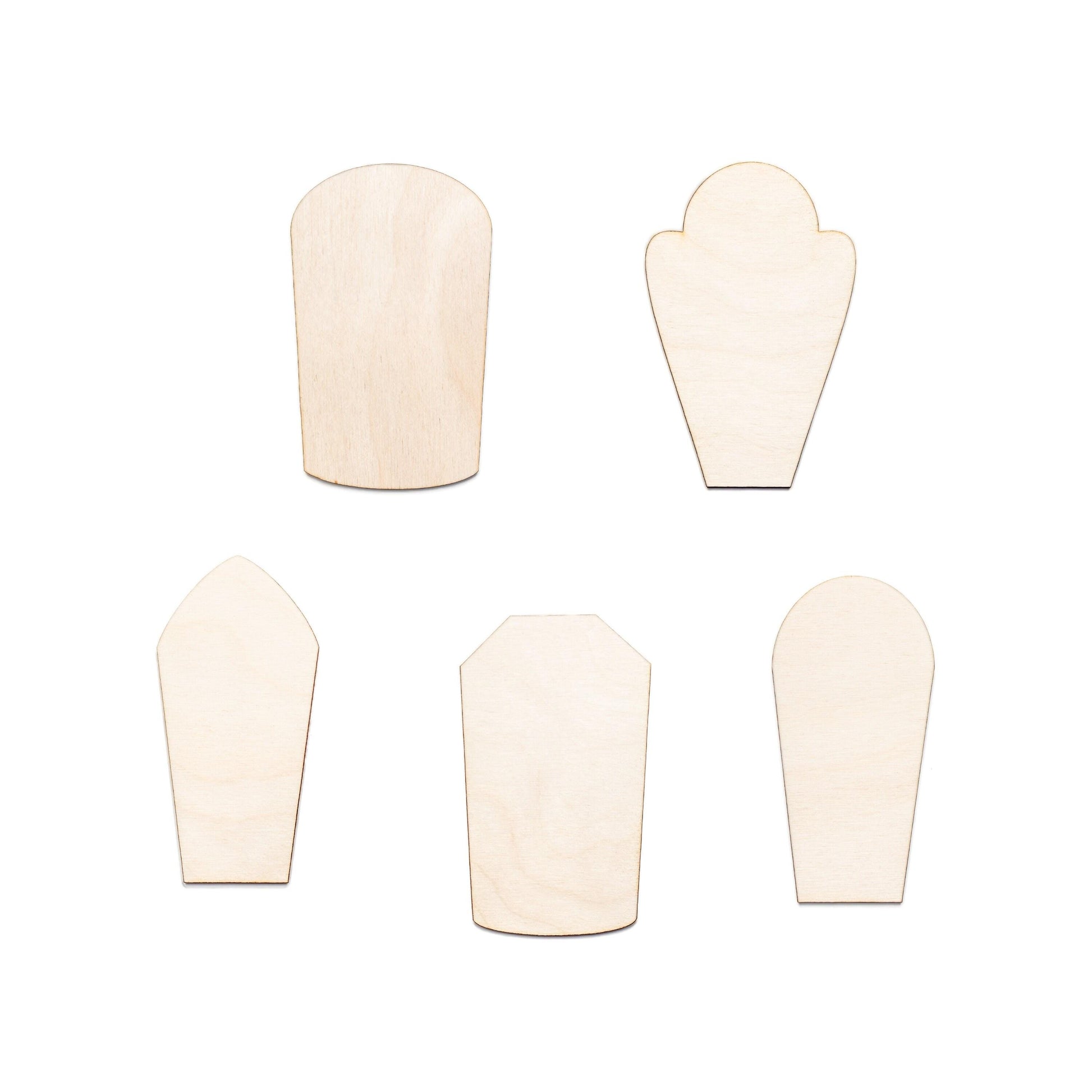 Tombstones Collection Blank Wood Cutout - Laser Cut Unfinished Craft Shape - Multiple Sizes