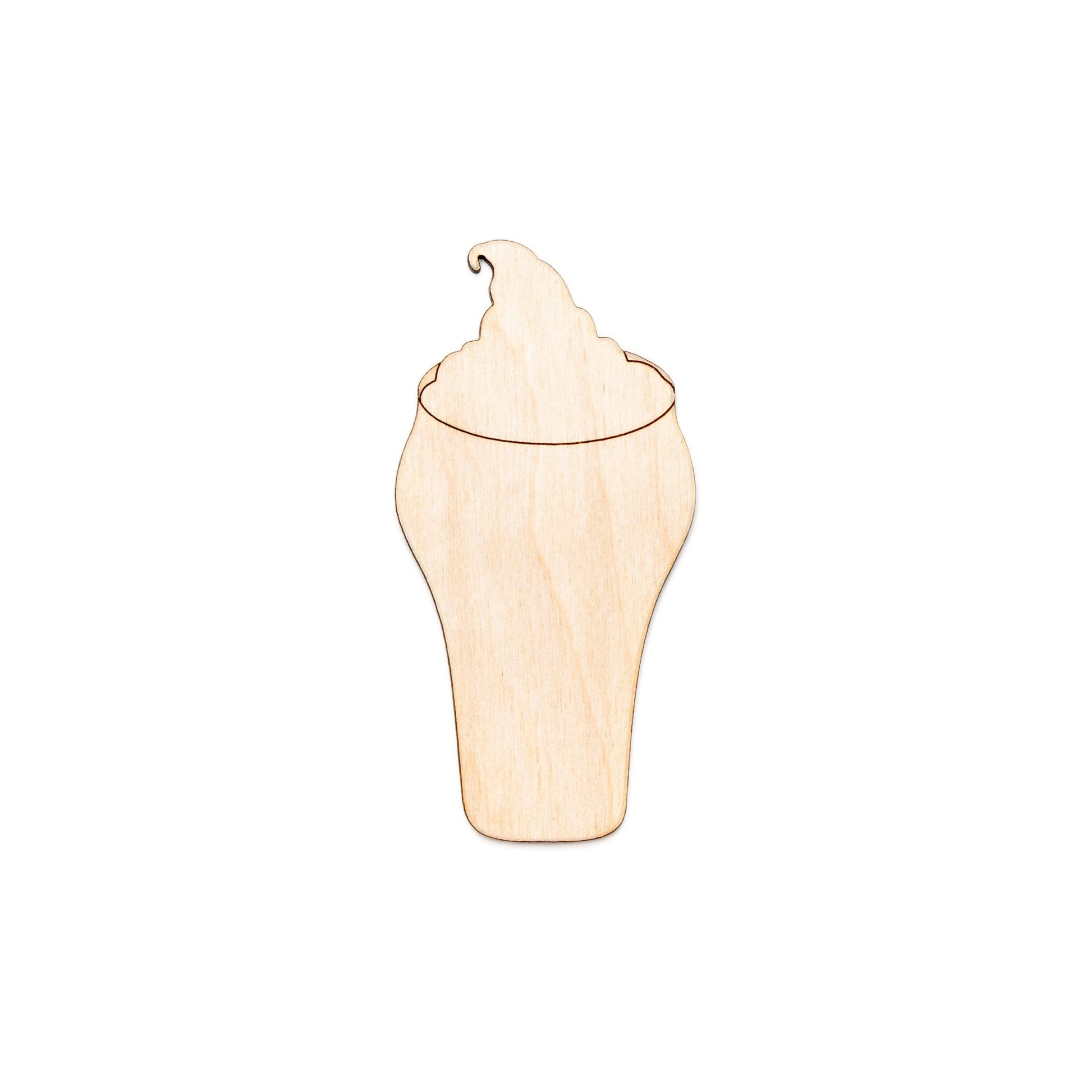 Ice Cream Float Wood Cutout - Laser Cut Unfinished Craft Shape - Multiple Sizes