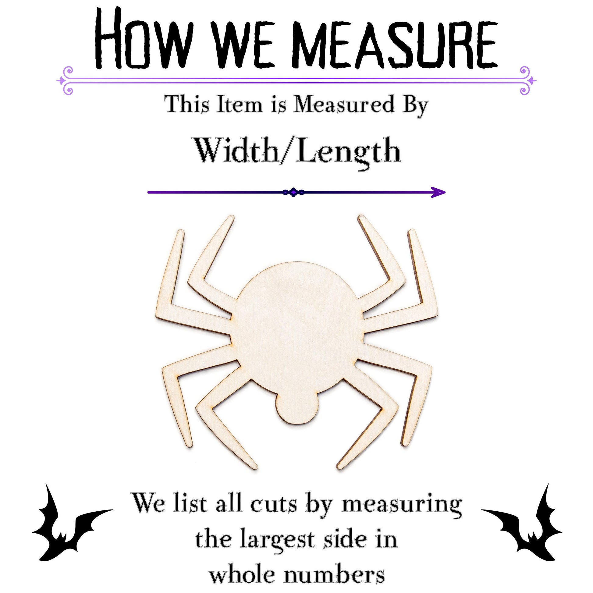 Spider Chunky Blank Wood Cutout - Laser Cut Unfinished Craft Shape - Multiple Sizes