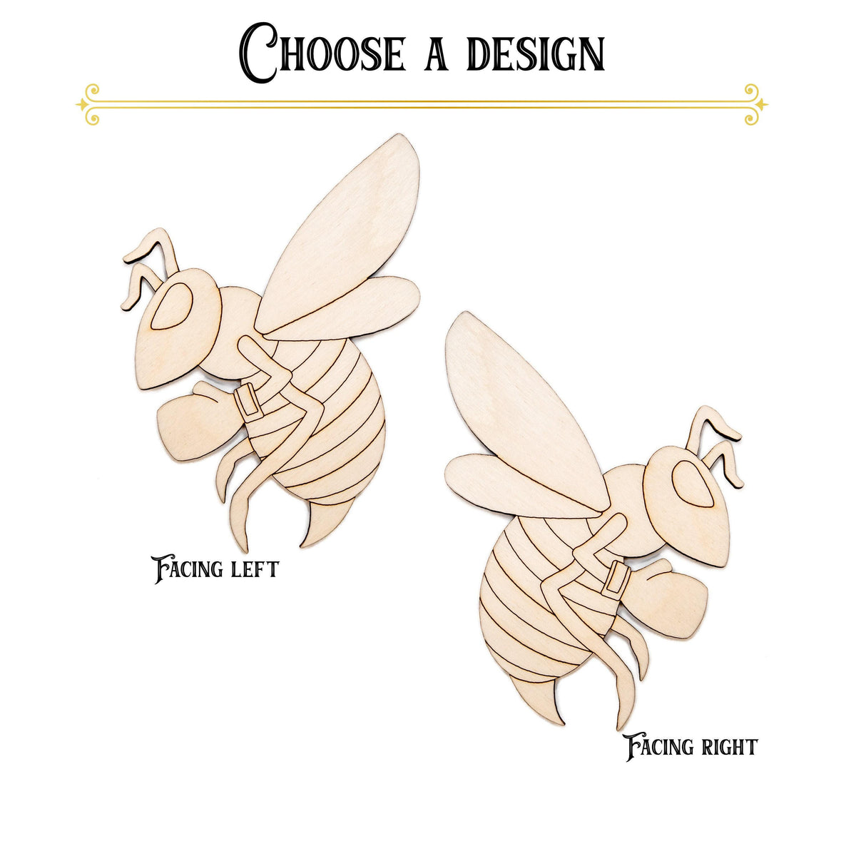 Bee Boxing Detailed Wood Cutout - Laser Cut Unfinished Craft Shape - Multiple Sizes