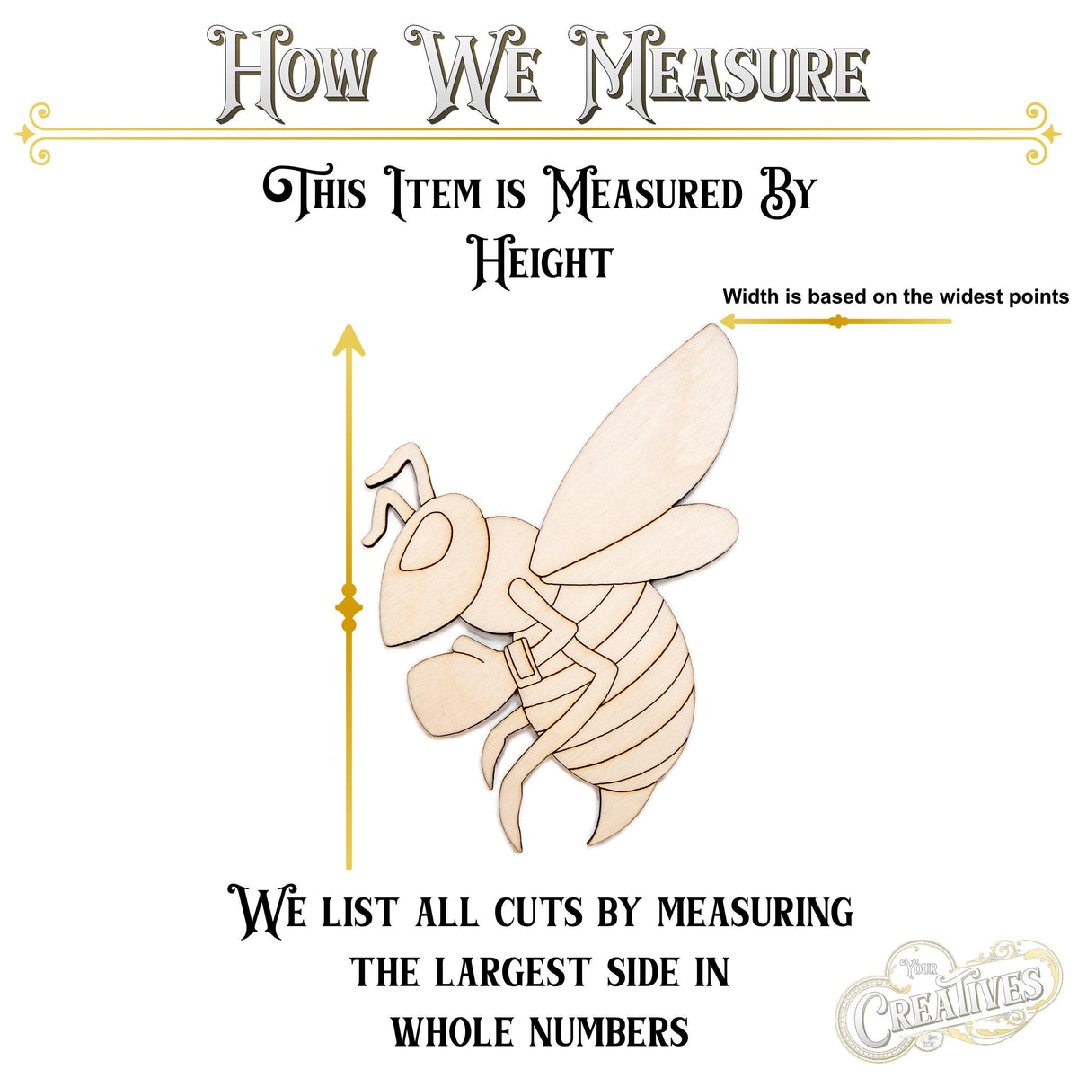 Bee Boxing Detailed Wood Cutout - Laser Cut Unfinished Craft Shape - Multiple Sizes
