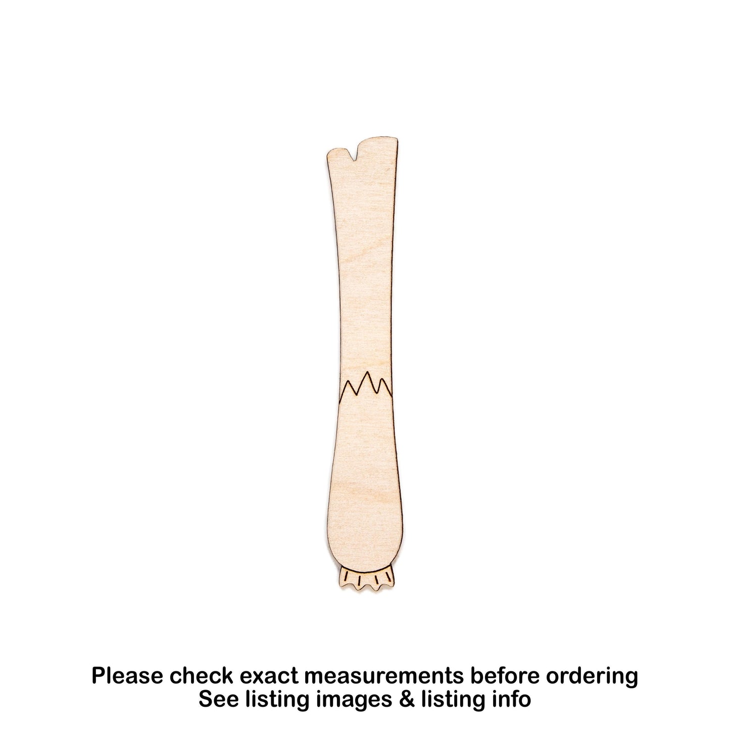 Green Onion Detailed Wood Cutout - Laser Cut Unfinished Craft Shape - Multiple Sizes