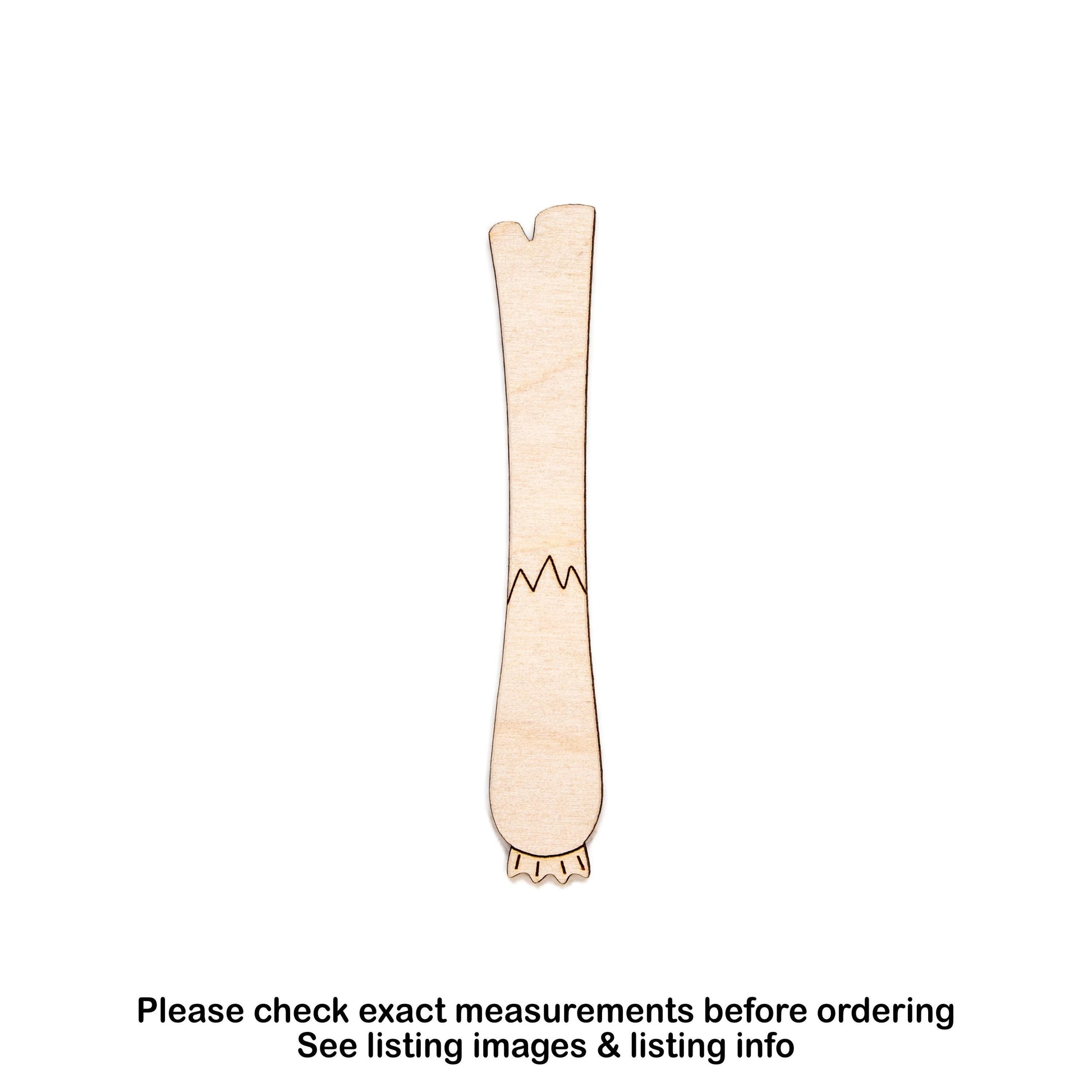Green Onion Detailed Wood Cutout - Laser Cut Unfinished Craft Shape - Multiple Sizes