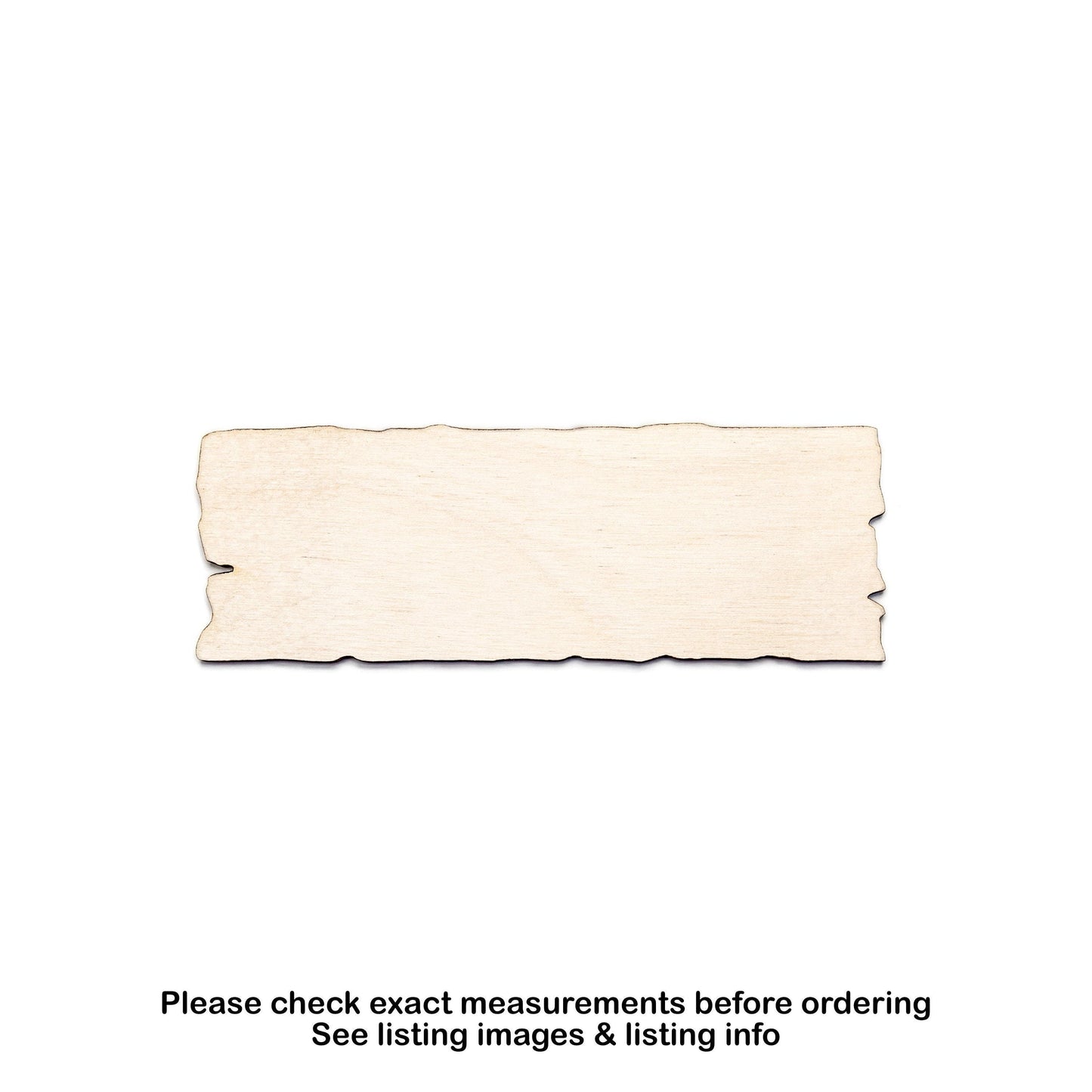 Wood Plank Rugged Wood Cutout - Laser Cut Unfinished Craft Shape - Multiple Sizes