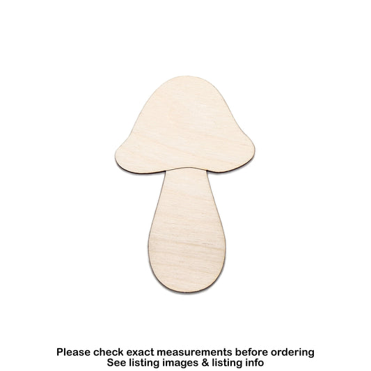 Mushroom Porcini Wood Cutout - Laser Cut Unfinished Craft Shape - Multiple Sizes