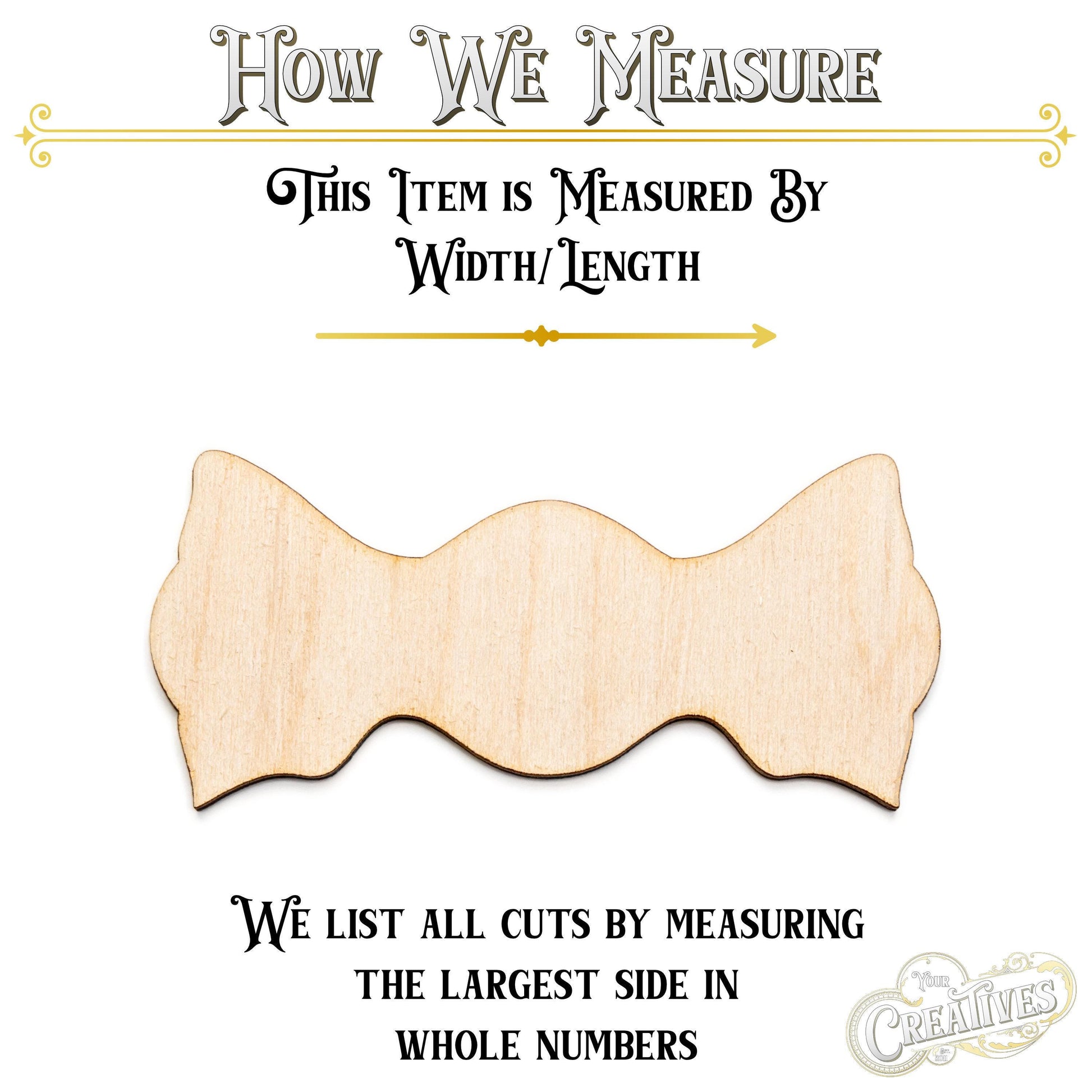 Candy Blank Wood Cutout - Laser Cut Unfinished Craft Shape - Multiple Sizes
