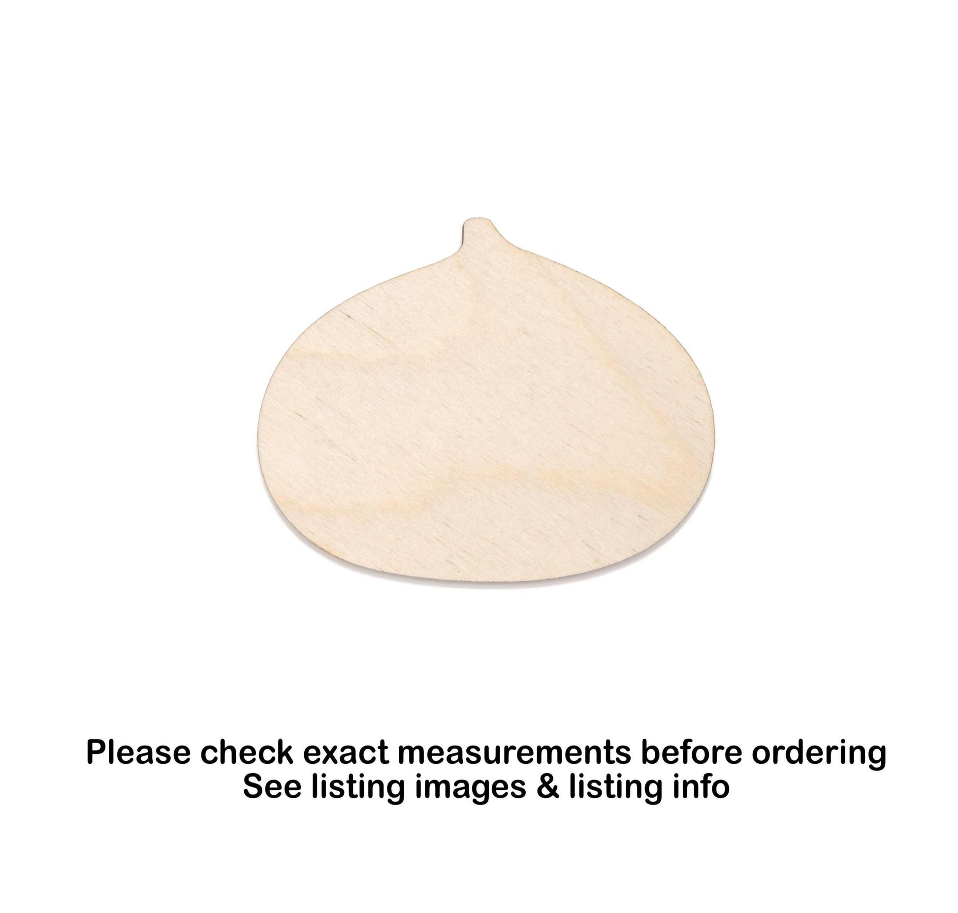 Dumpling Blank Wood Cutout - Laser Cut Unfinished Craft Shape - Multiple Sizes