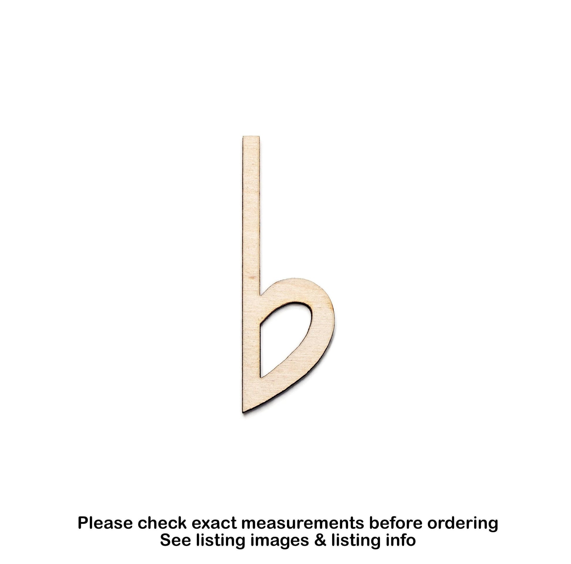 Flat Note Wood Cutout - Laser Cut Unfinished Craft Shape - Multiple Sizes