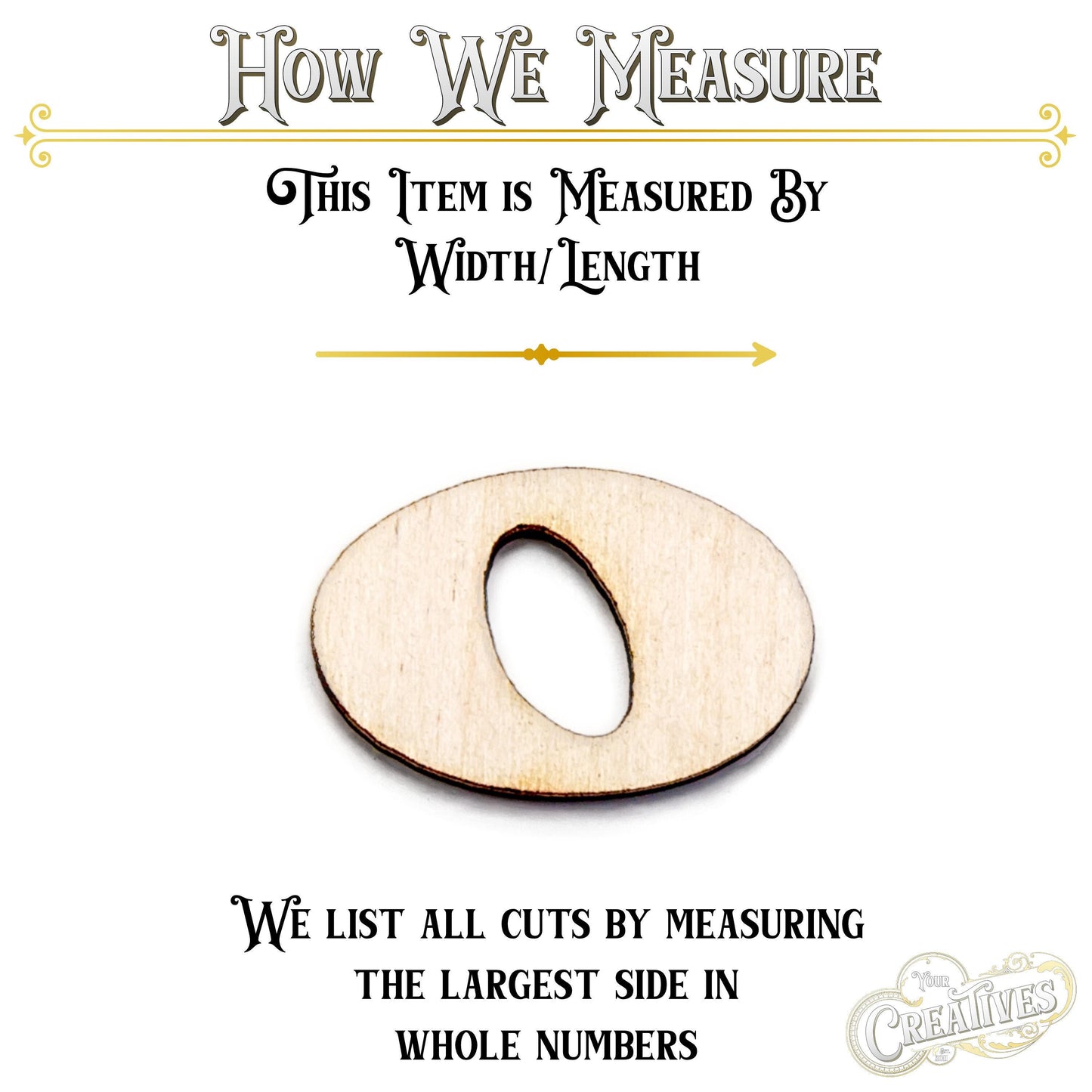 Whole Note Wood Cutout - Laser Cut Unfinished Craft Shape - Multiple Sizes