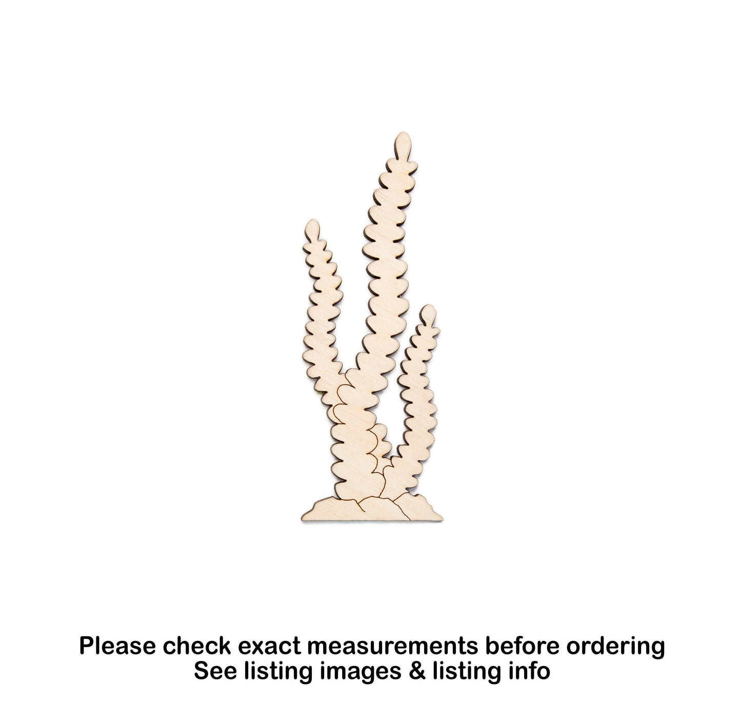 Kelp Seaweed Wood Cutout - Laser Cut Unfinished Craft Shape - Multiple Sizes