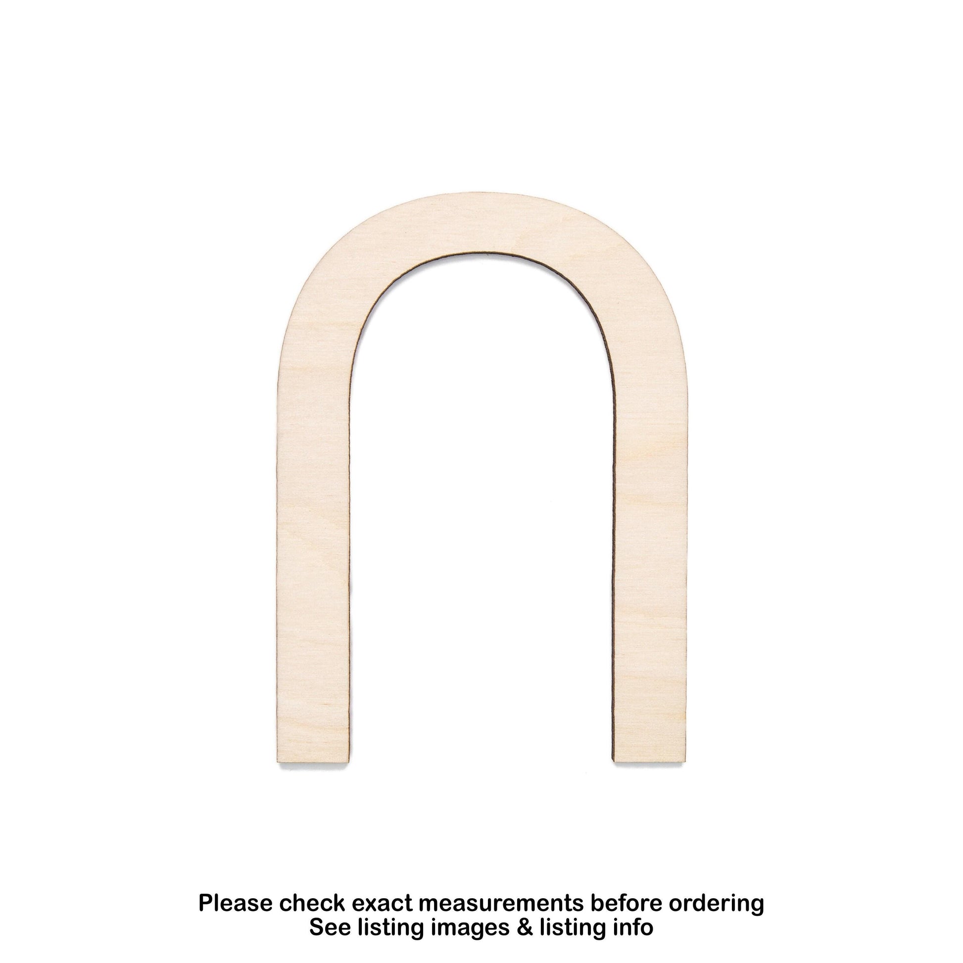 Arch Blank Blank Wood Cutout - Laser Cut Unfinished Craft Shape - Multiple Sizes