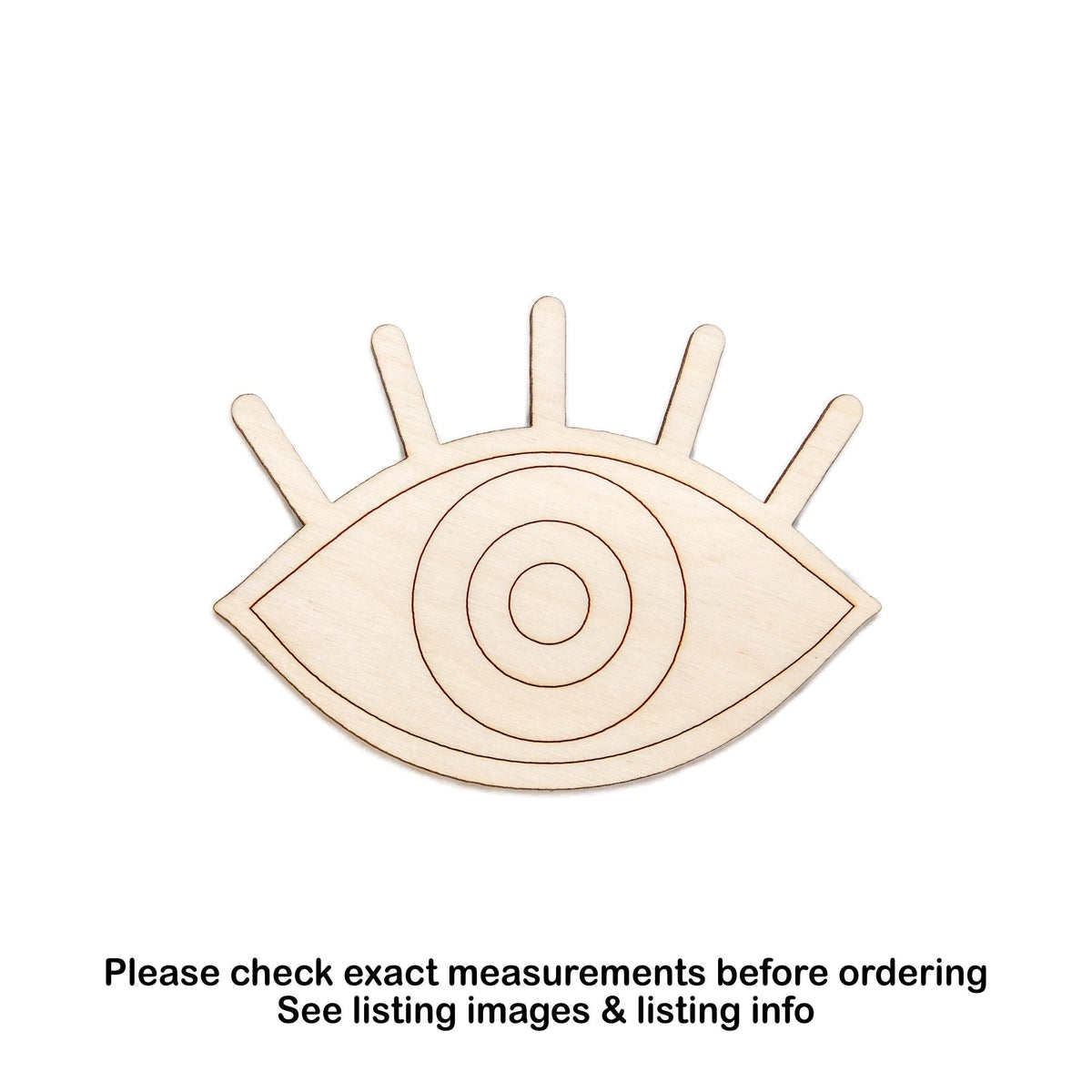 Greek Eye Wood Cutout - Laser Cut Unfinished Craft Shape - Multiple Sizes