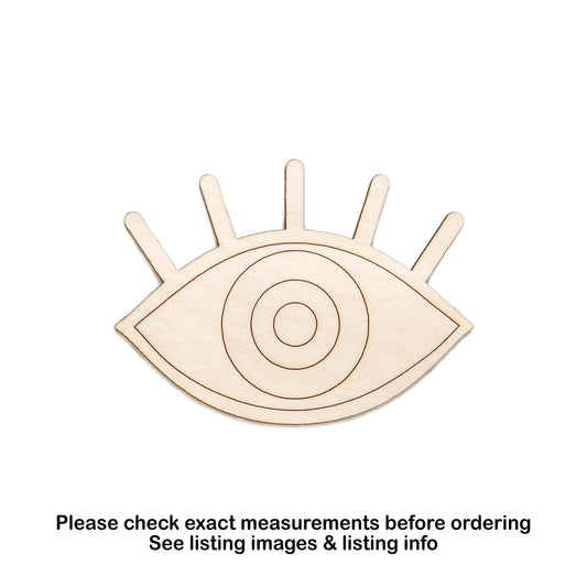 Greek Eye Wood Cutout - Laser Cut Unfinished Craft Shape - Multiple Sizes