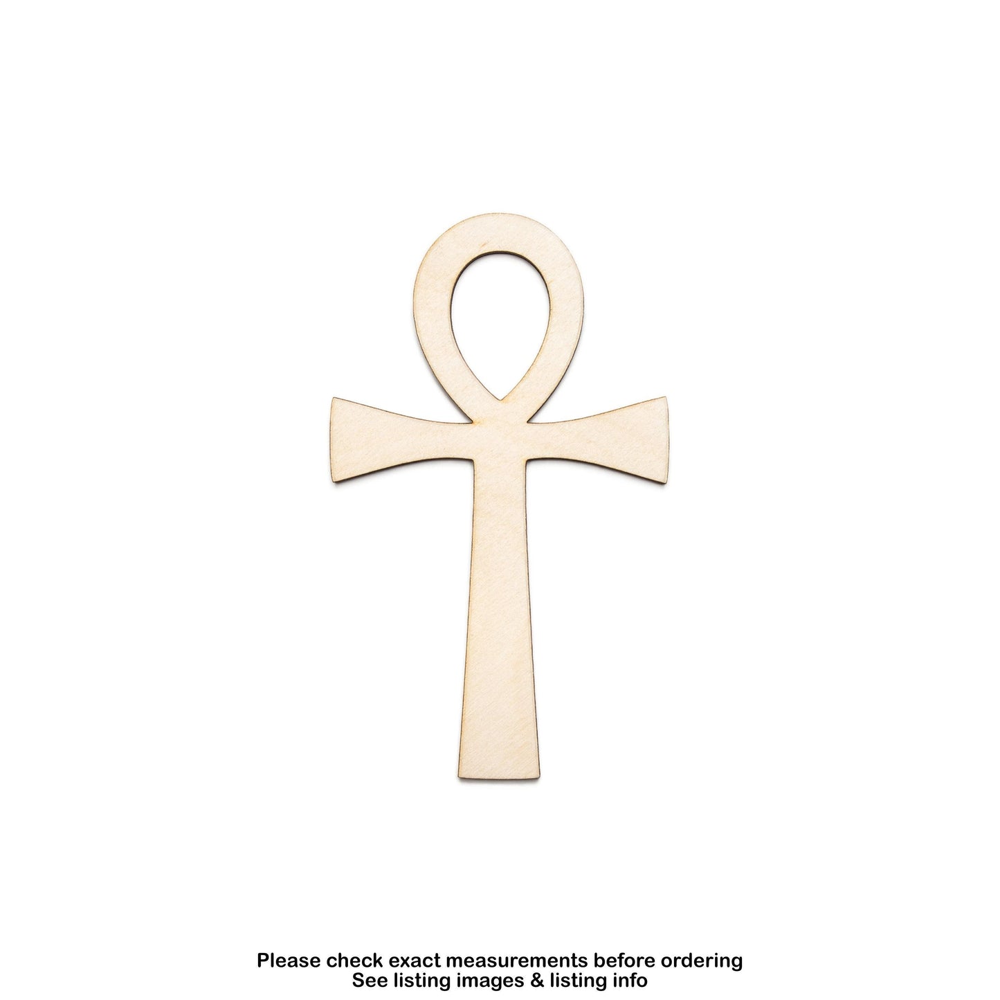 Ankh Wood Cutout - Laser Cut Unfinished Craft Shape - Multiple Sizes