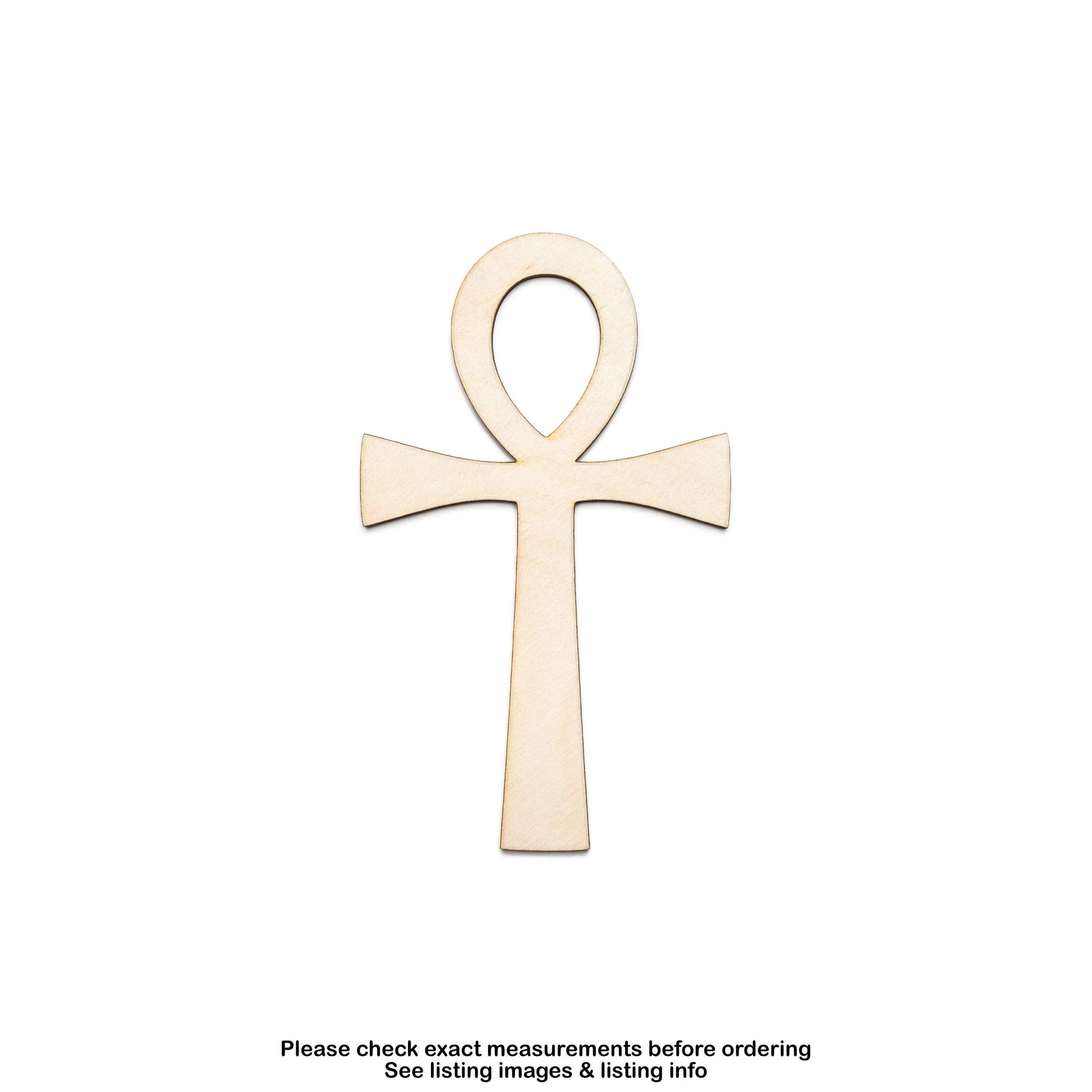 Ankh Wood Cutout - Laser Cut Unfinished Craft Shape - Multiple Sizes