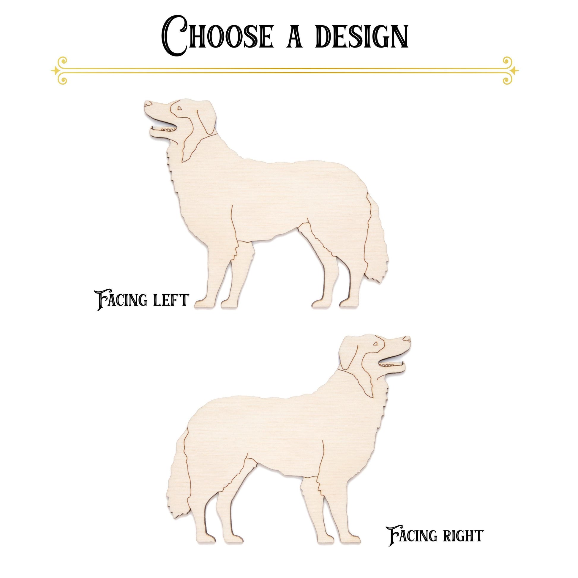 Sheep Dog Detailed Wood Cutout - Laser Cut Unfinished Craft Shape - Multiple Sizes
