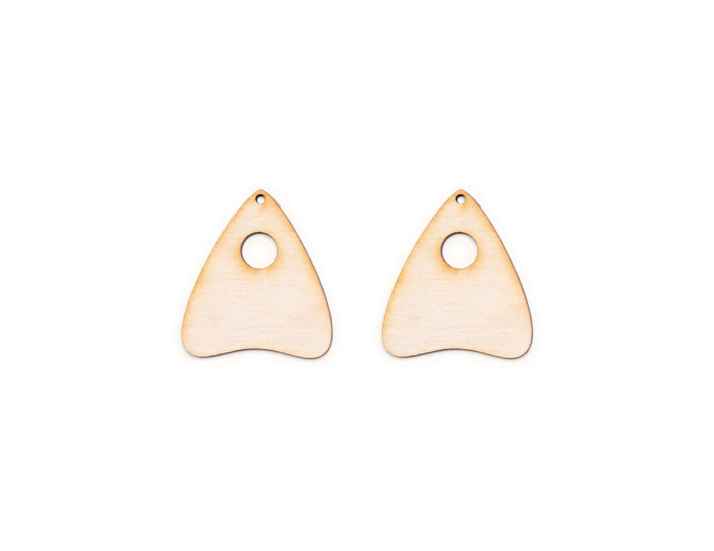 Planchette Blank Wood Cutout Earrings - Laser Cut Unfinished Craft Shape