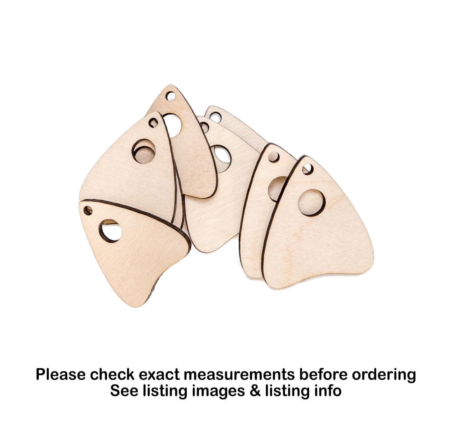 Planchette Blank Wood Cutout Earrings - Laser Cut Unfinished Craft Shape